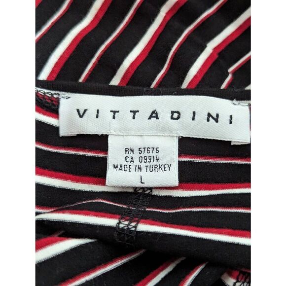 Adrienne Vittadini Women's Large Striped Short Sleeve Knit Maxi Dress - Picture 2 of 6